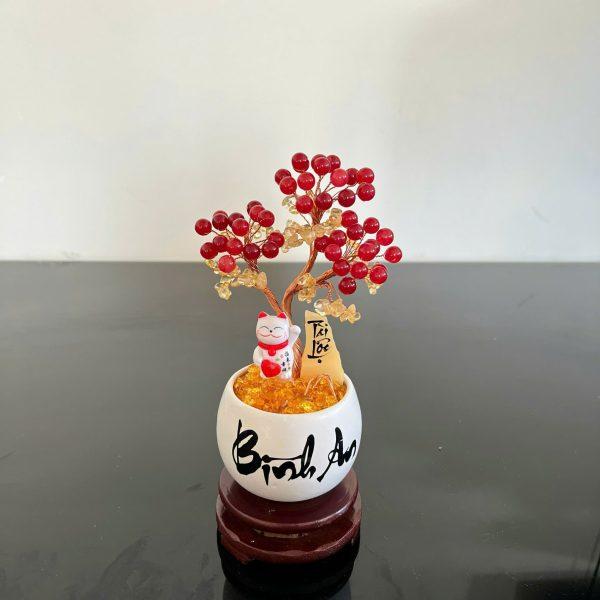 cây tài lộc đá thạch anh