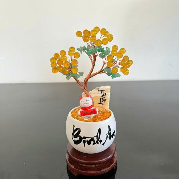 cây tài lộc đá thạch anh