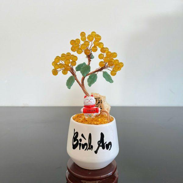 cây tài lộc đá thạch anh