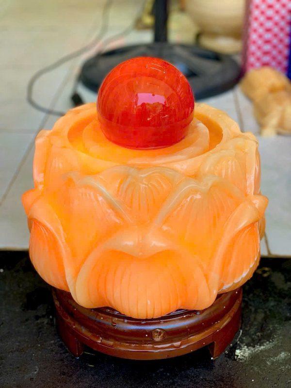 Phong thuỷ luân chạm đài sen đá ngọc hoàng long
