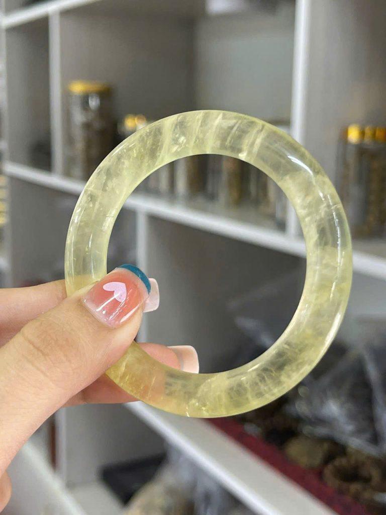 vòng bản thạch anh vàng tự nhiên