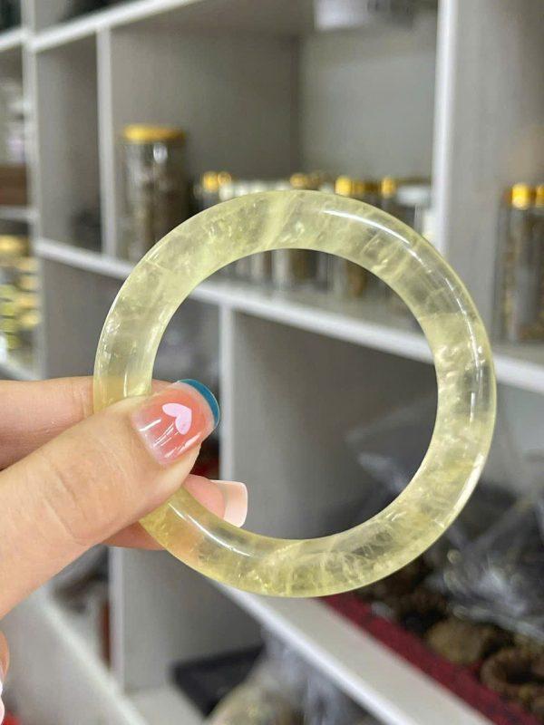 vòng bản thạch anh vàng tự nhiên