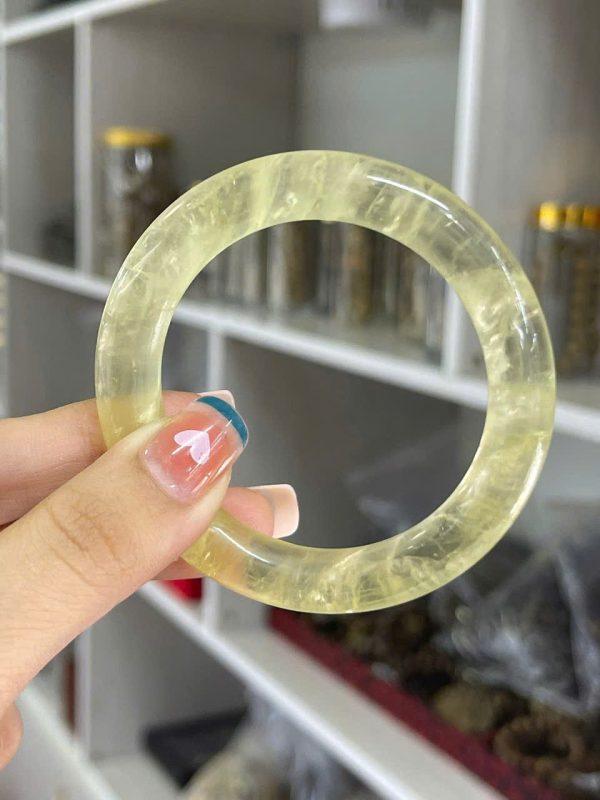 vòng bản thạch anh vàng tự nhiên