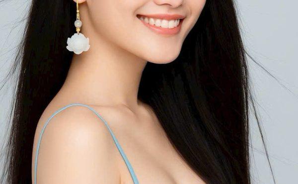 HT0028 hoa tai sen bạch ngọc