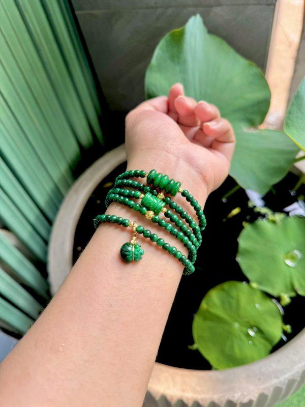 Chuỗi sơn thuỷ 4ly cuốn 5 vòng mix ngũ điếu, lu thống, túi tiền