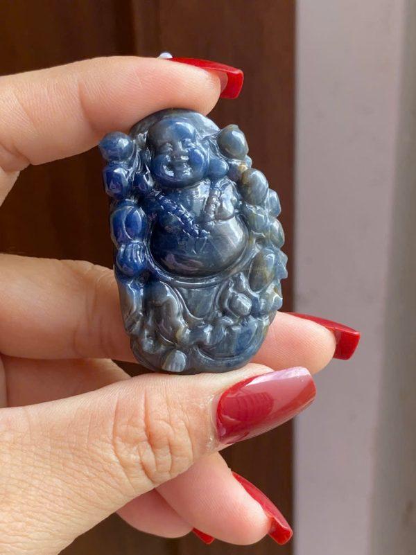 Set vòng đá giông bão + Mặt Di lặc saphia_VN003