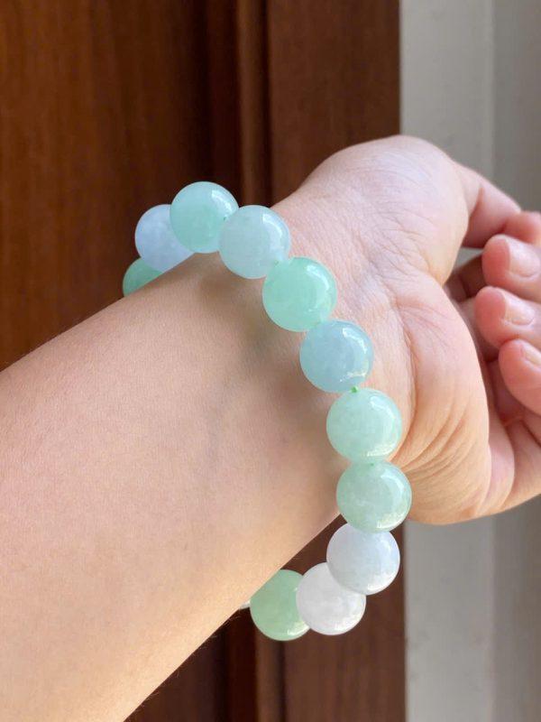 Set vòng tay ngọc xanh táo cho nam