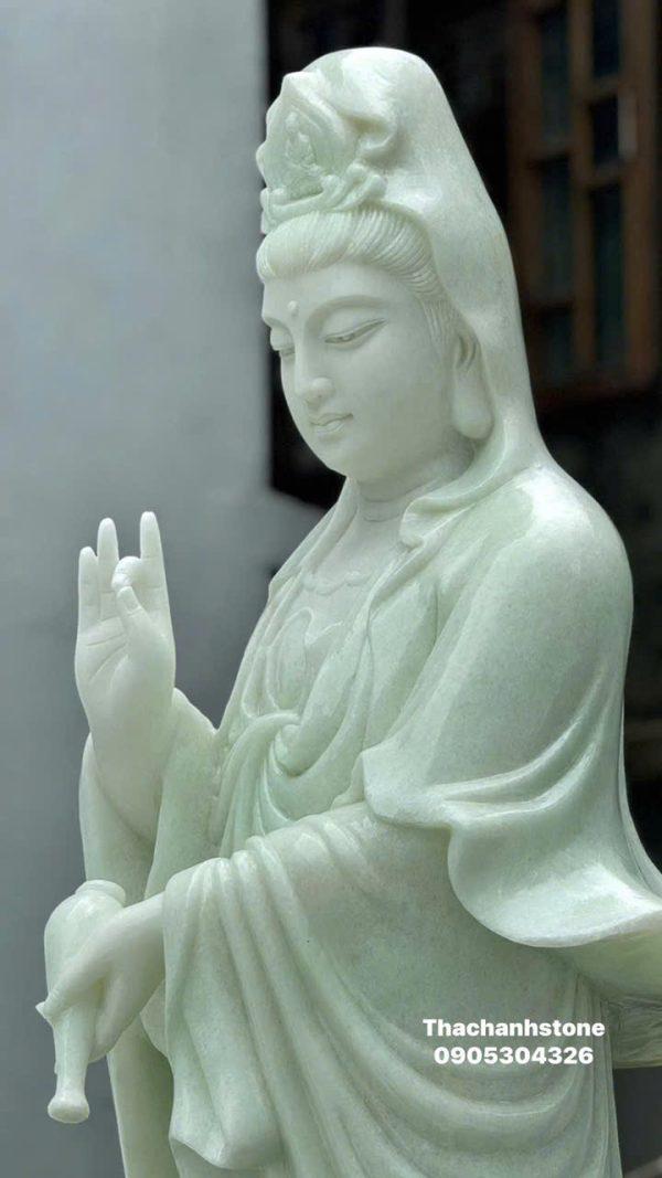 Tượng quan âm đá trắng ngọc