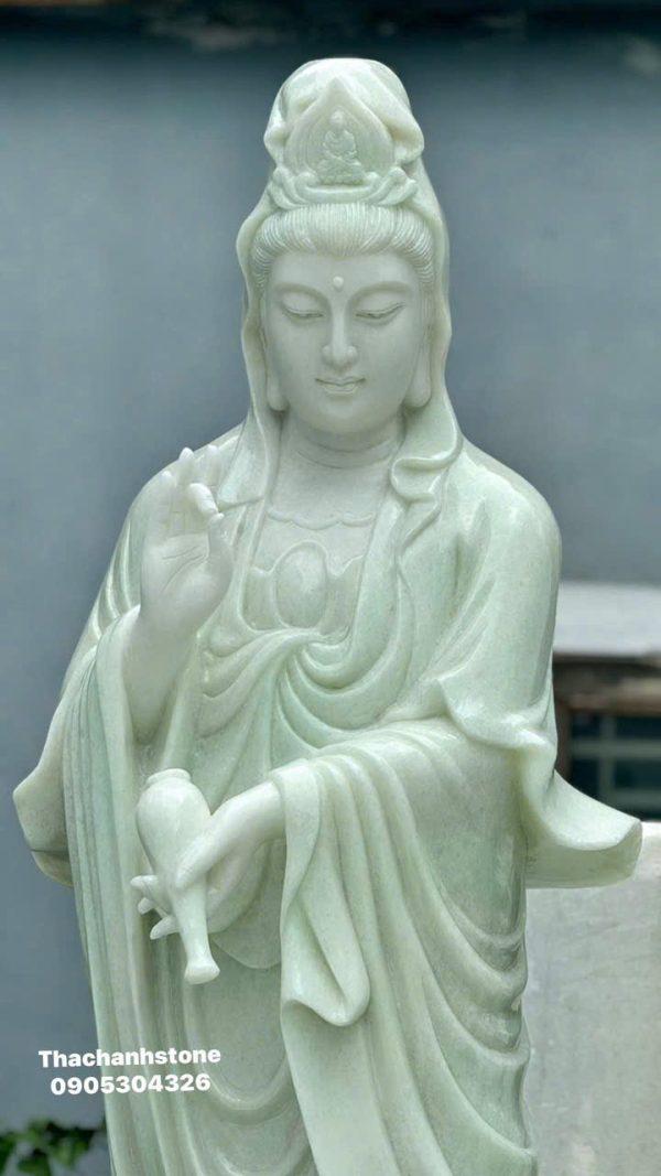 Tượng quan âm đá trắng ngọc