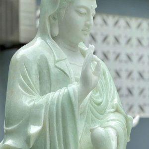 Tượng quan âm đá trắng ngọc