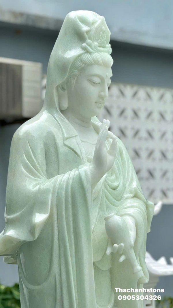 Tượng quan âm đá trắng ngọc