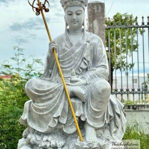Tượng địa tạng ngồi đá tự nhiên cao 2m