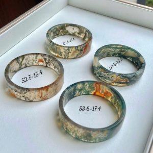 Vòng tay đá mã não tảo rêu bản vuông_VTLK05
