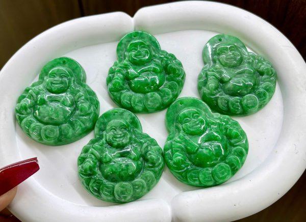 Mặt Phật Di lặc ngọc cẩm thạch lý táo