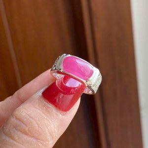 Nhẫn ruby yên ngựa size 17 18