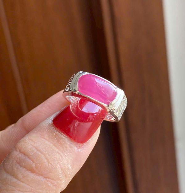 Nhẫn ruby yên ngựa size 17 18