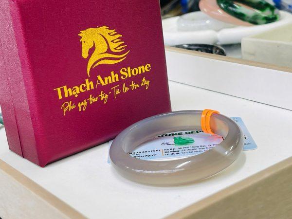 Vòng tay chalcedony khói siêu chảnh
