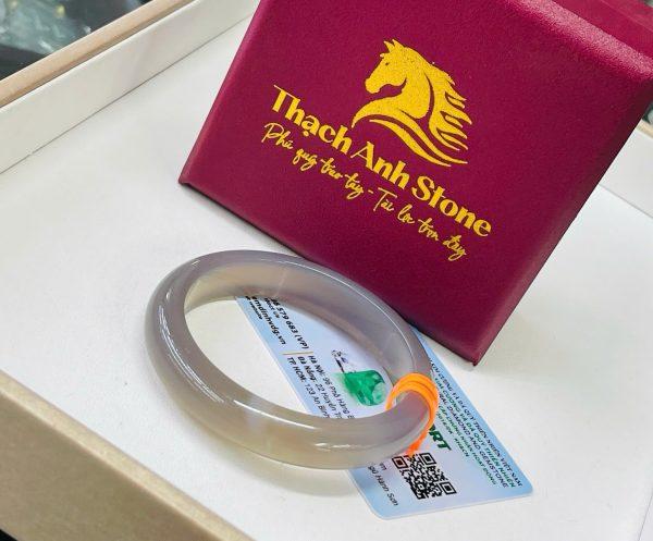 Vòng tay chalcedony khói siêu chảnh