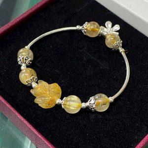 vòng tay thạch anh tóc vàng