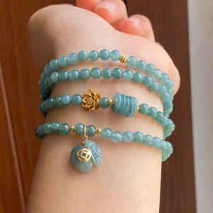 Set ngọc hoà điền mix bạc, giá web