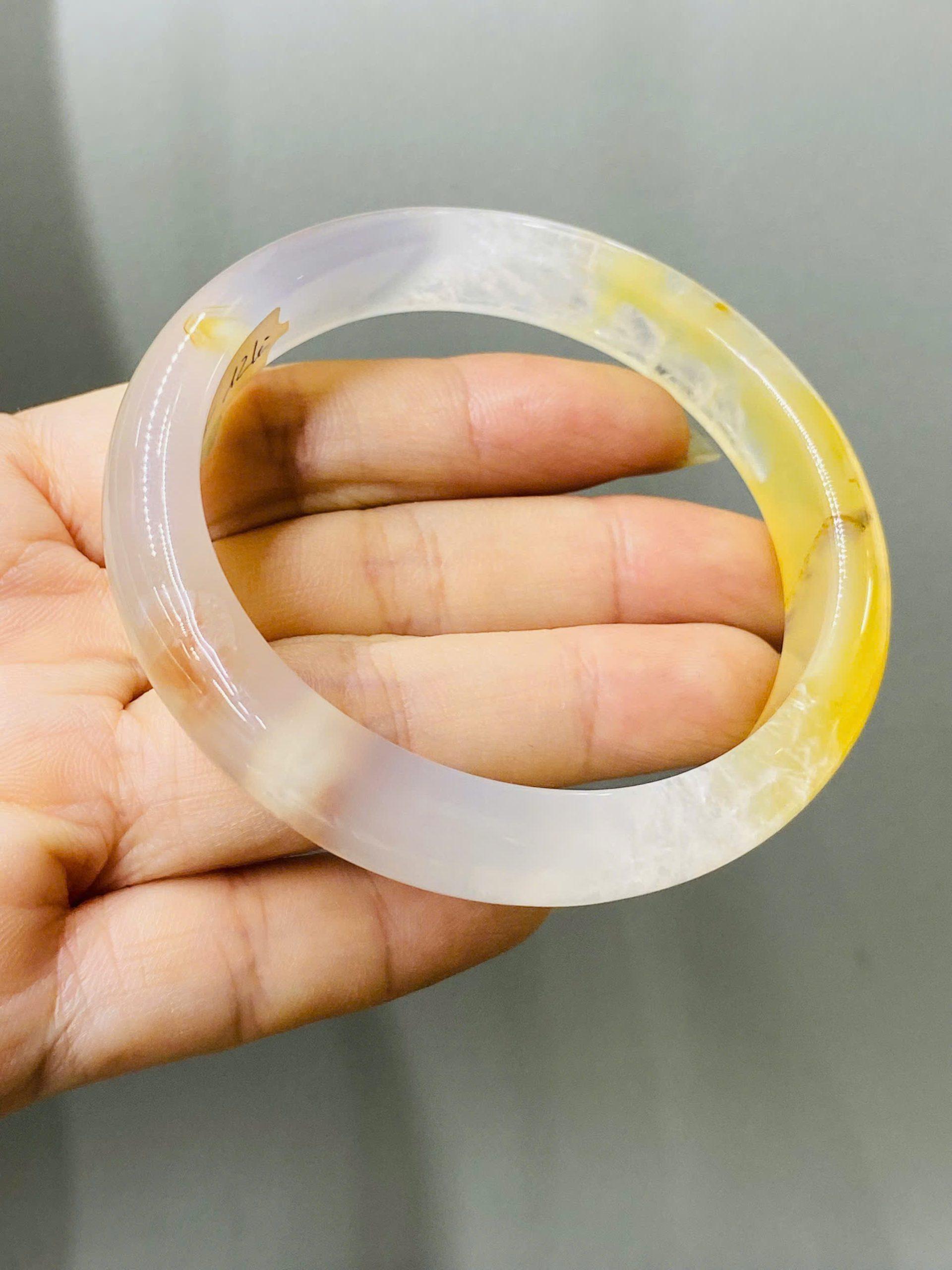 z7195104221842_2508e4a3a4aadc649109526a5506002a Vòng Cẩm Thạch Liền Khối Đào Cộng Sinh Ưu Linh Vàng Size 56.3