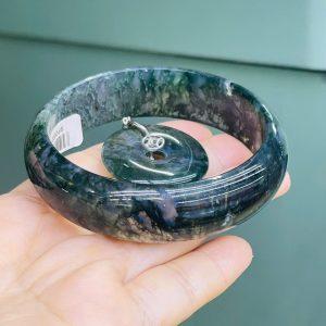 Set vòng tay + mặt thuỷ tảo size 56.4