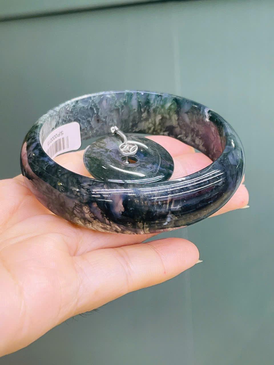 Set vòng tay + mặt thuỷ tảo size 56.4