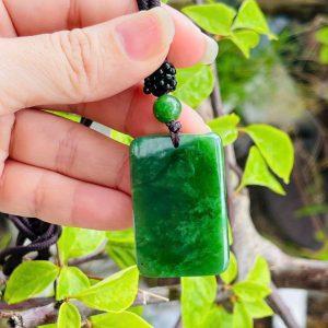 Mặt dây chuyền vô sự bài ngọc bích tự nhiên_NBC82