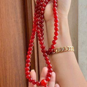 Chuỗi tràng hạt mã não đỏ size 10li – 108 hạt: Sự kết hợp giữa năng lượng mạnh mẽ và vẻ đẹp bình an