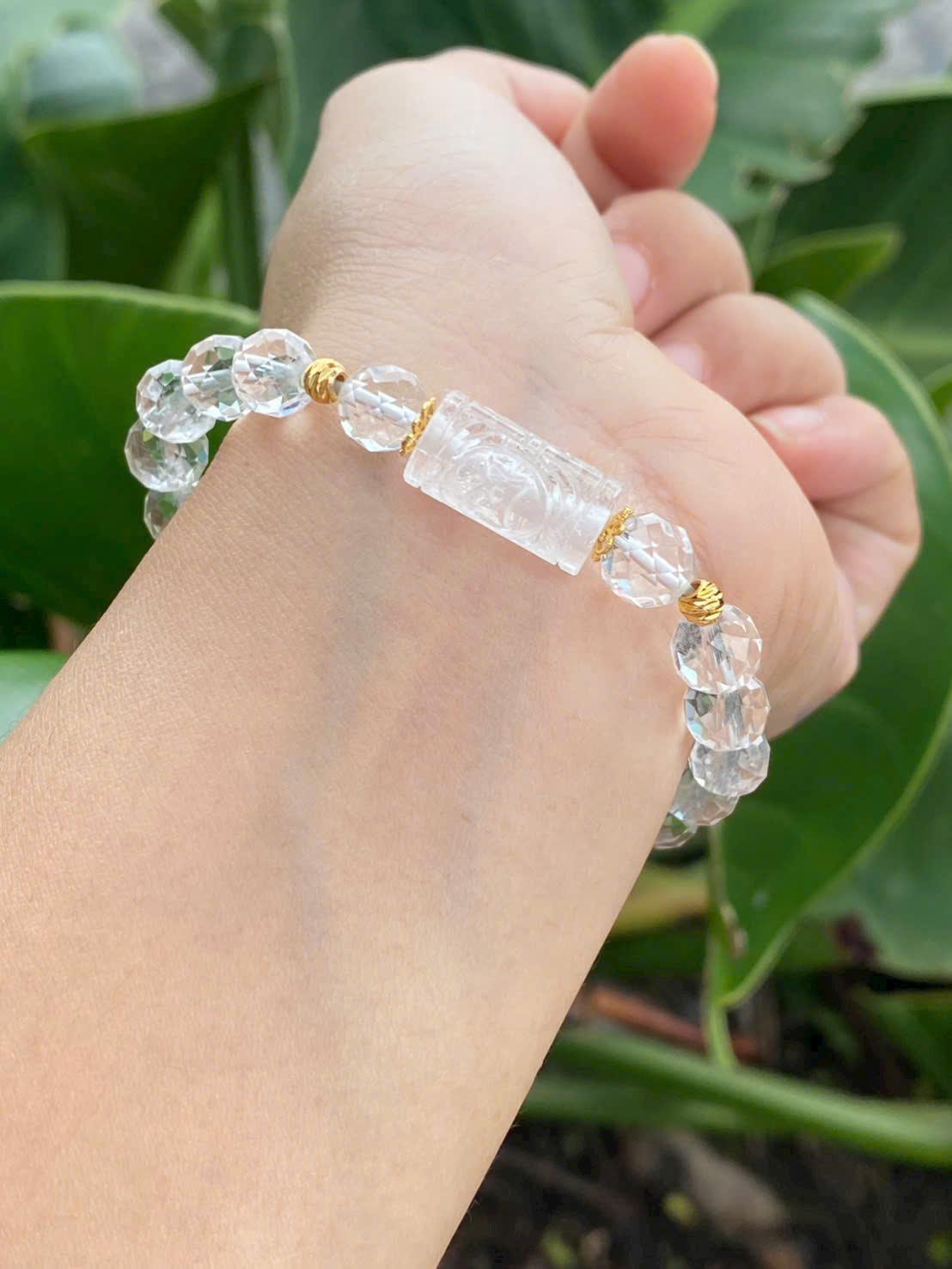 z7257493117792_9c05fa8139e1a90b3ccb81690ed90bad Vòng Tay Thạch Anh Trắng Cắt Giác Mix Lu Chạm_TA73