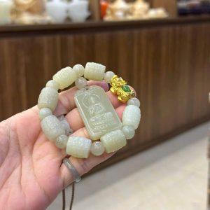 Set Lắc Tay Lu Thống + Mặt Dây Hoà Điền Type A – Tinh Hoa Ngọc Quý, Tượng Hình Thanh Tịnh