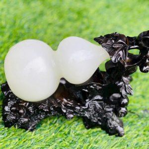 Hồ Lô Ngọc Onyx Trắng 15cm