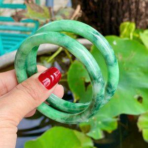 Cặp vòng ngọc cẩm thạch xanh táo_NCT016