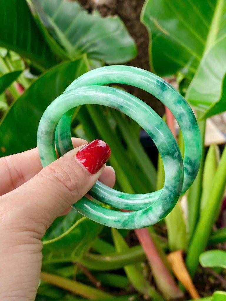 Cặp vòng ngọc cẩm thạch xanh táo_NCT016