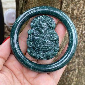 Set lam ngọc hoa bay type A tông đậm – Vẻ đẹp cổ ngọc, tụ khí tài lộc và quyền uy