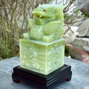 Ấn rồng đá ngọc 15 cm – Biểu trưng quyền uy, thăng tiến và vượng khí lãnh đạo
